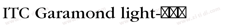 ITC Garamond light字体转换